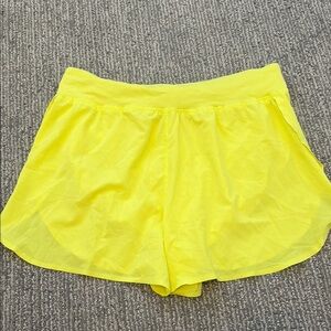 Yellow Fast and Free Lululemon Shorts